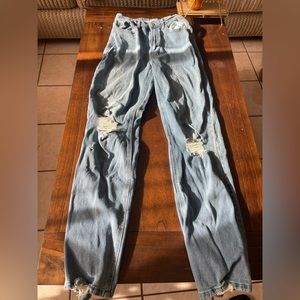 Tinseltown Stretchy High Rise Ripped Jeans (Size 9)